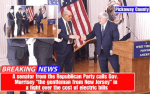 A senator from the Republican Party calls Gov. Morrisey "the gentleman from New Jersey" in a fight over the cost of electric bills