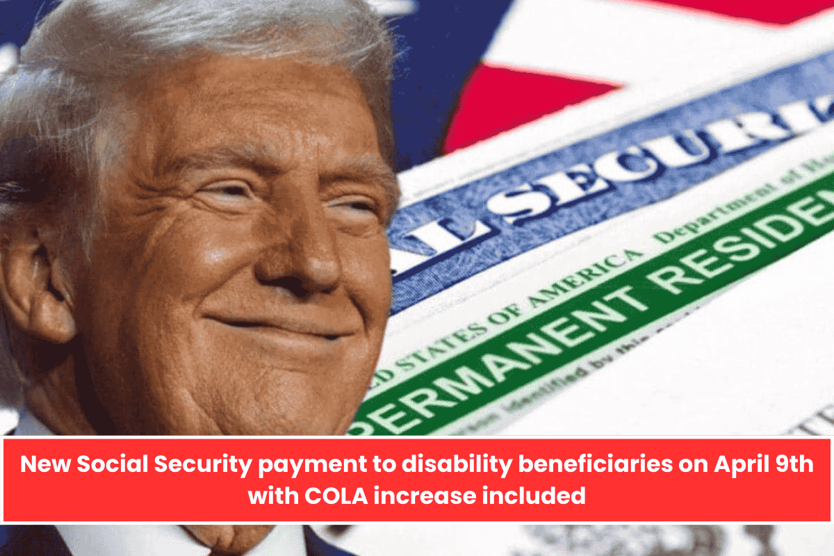 New Social Security payment to disability beneficiaries on April 9th with COLA increase included