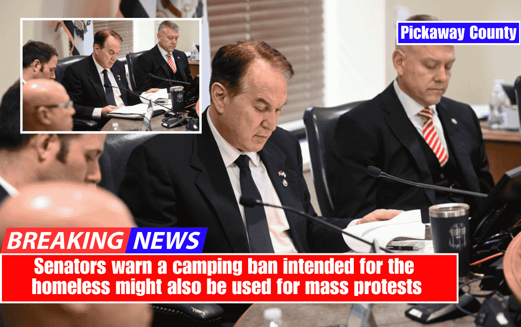 Senators warn a camping ban intended for the homeless might also be used for mass protests