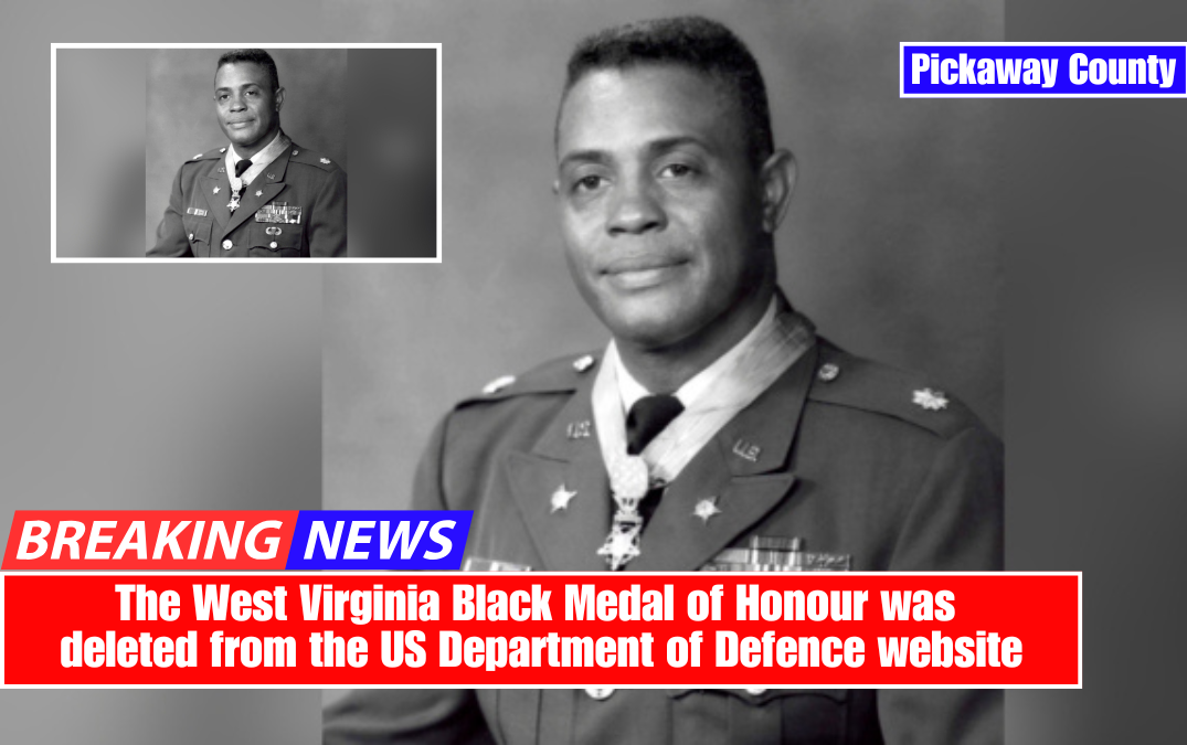 The West Virginia Black Medal of Honour was deleted from the US Department of Defence website