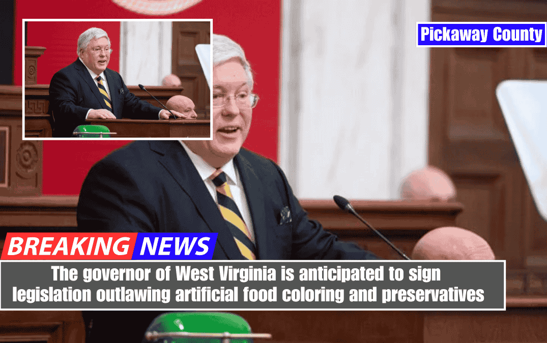 The governor of West Virginia is anticipated to sign legislation outlawing artificial food coloring and preservatives