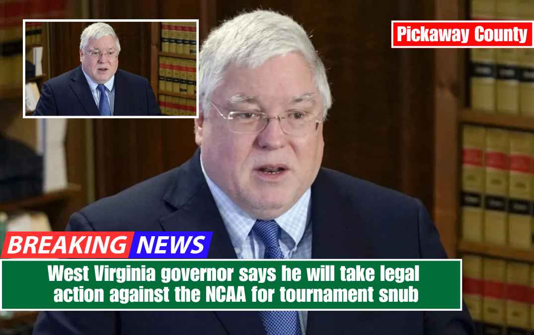 West Virginia governor says he will take legal action against the NCAA for tournament snub