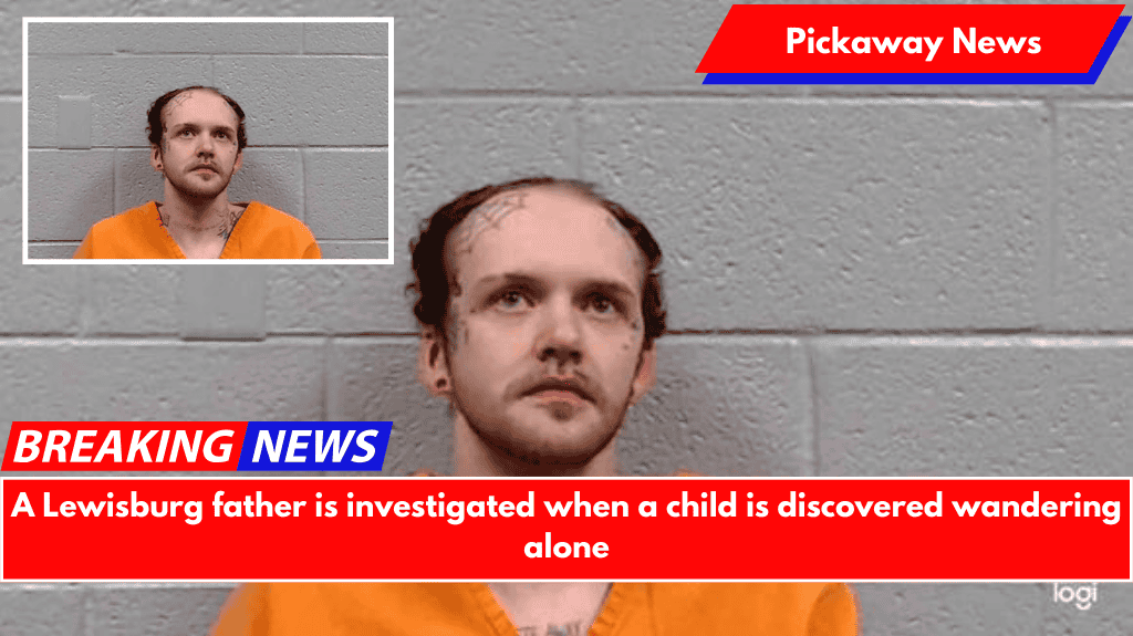A Lewisburg father is investigated when a child is discovered wandering alone