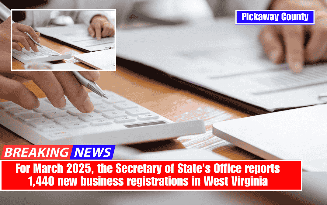 For March 2025, the Secretary of State's Office reports 1,440 new business registrations in West Virginia