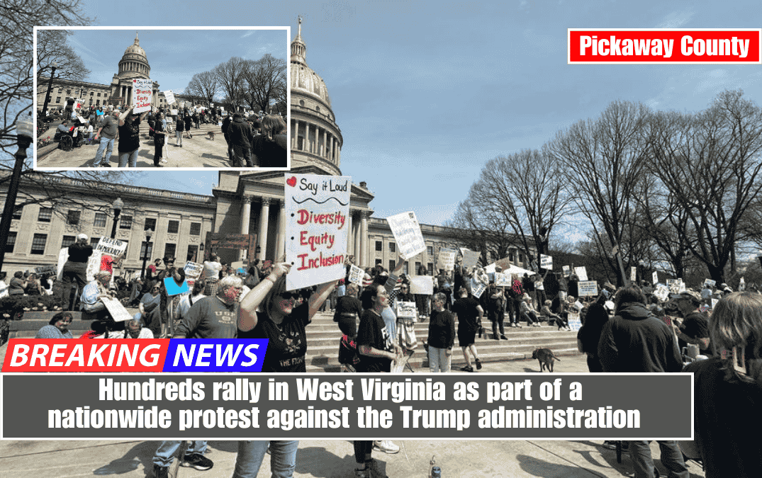 Hundreds rally in West Virginia as part of a nationwide protest against the Trump administration