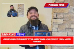 Josh Peplowski is the recipient of the Golden Trowel Award for West Virginia Master Gardeners