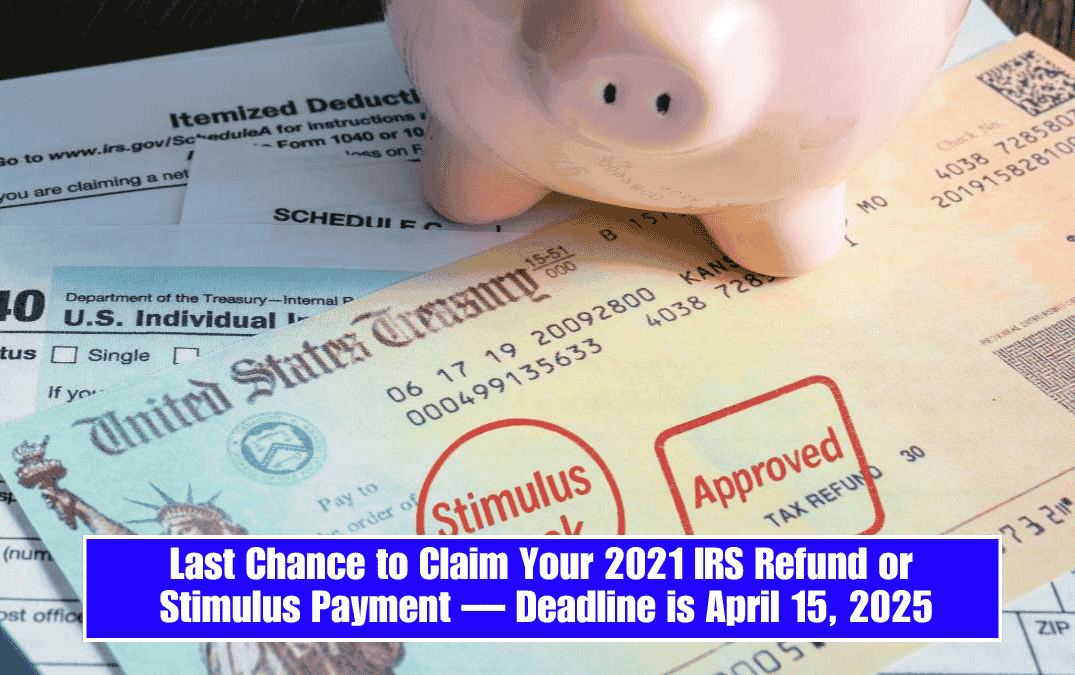Last Chance to Claim Your 2021 IRS Refund or Stimulus Payment — Deadline is April 15, 2025