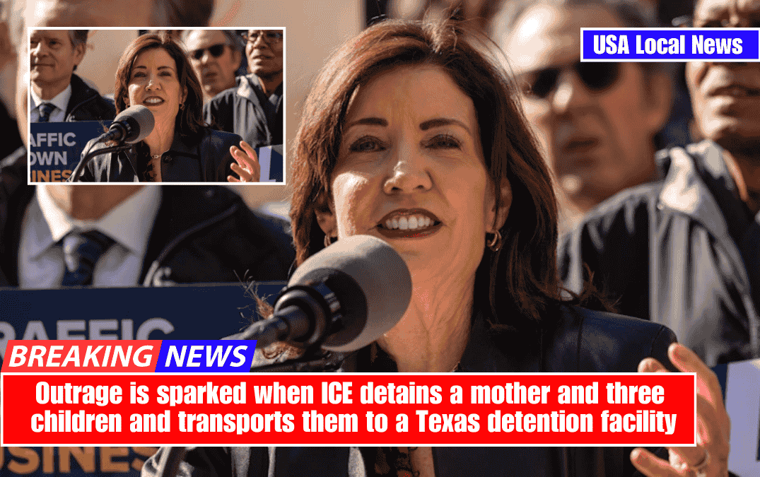 Outrage is sparked when ICE detains a mother and three children and transports them to a Texas detention facility