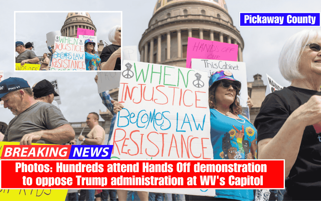 Photos: Hundreds attend Hands Off demonstration to oppose Trump administration at WV's Capitol