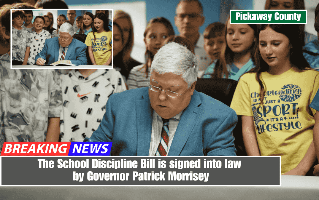 The School Discipline Bill is signed into law by Governor Patrick Morrisey