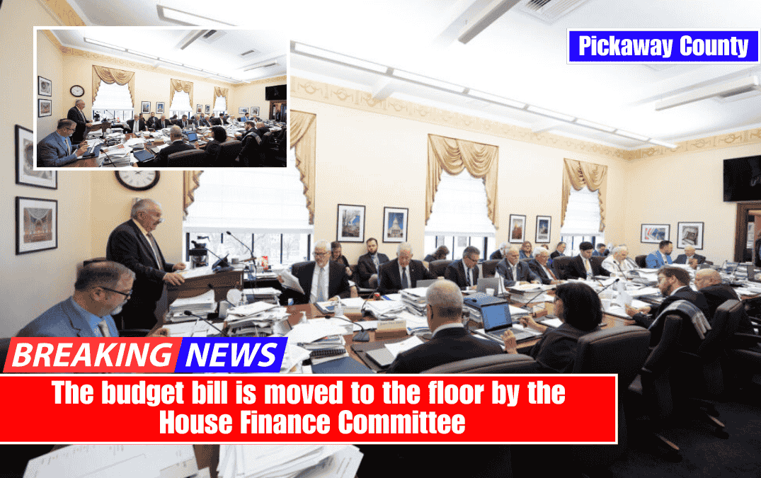The budget bill is moved to the floor by the House Finance Committee