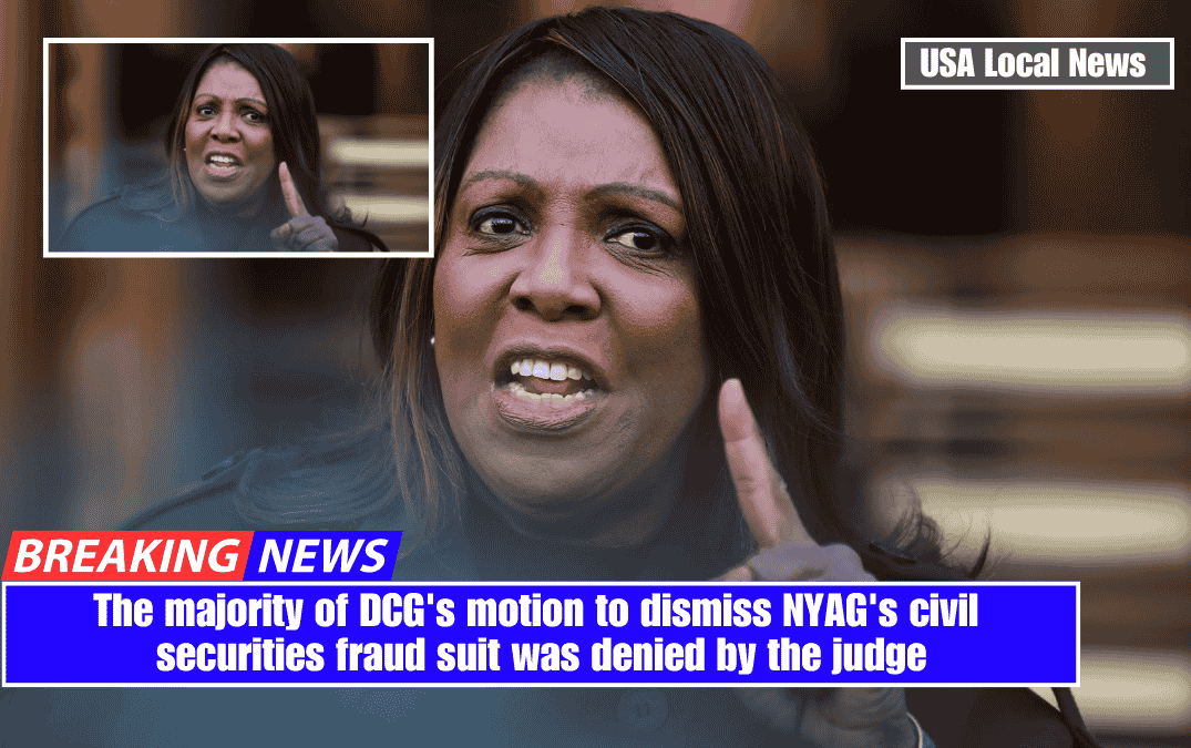 The majority of DCG's motion to dismiss NYAG's civil securities fraud suit was denied by the judge