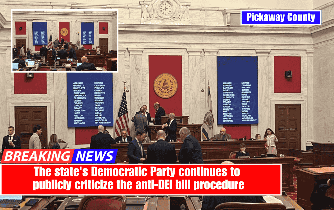 The state's Democratic Party continues to publicly criticize the anti-DEI bill procedure