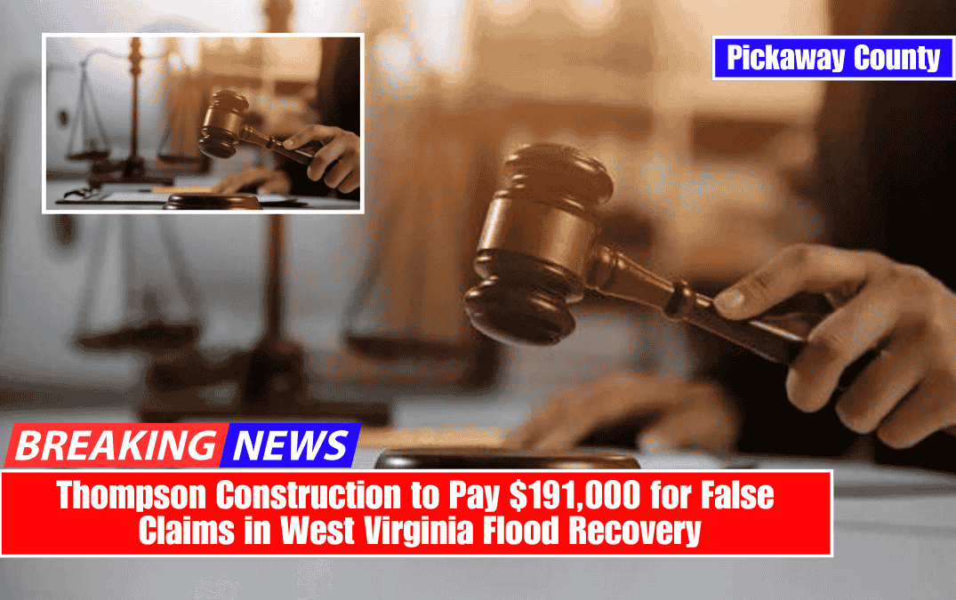 Thompson Construction to Pay $191,000 for False Claims in West Virginia Flood Recovery