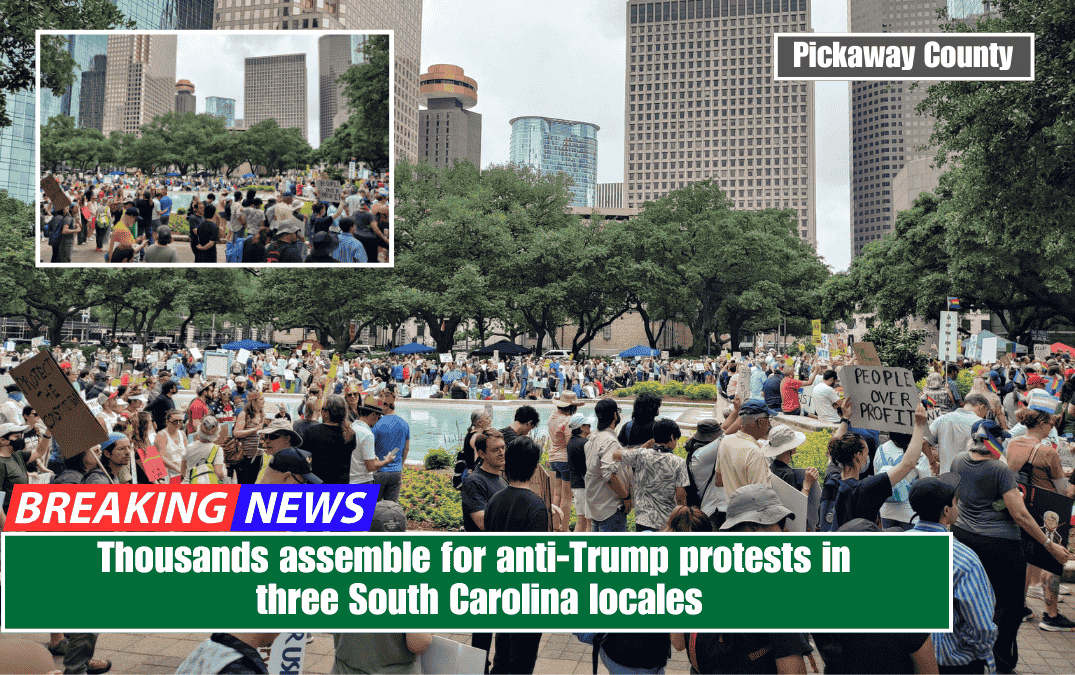 Thousands assemble for anti-Trump protests in three South Carolina locales