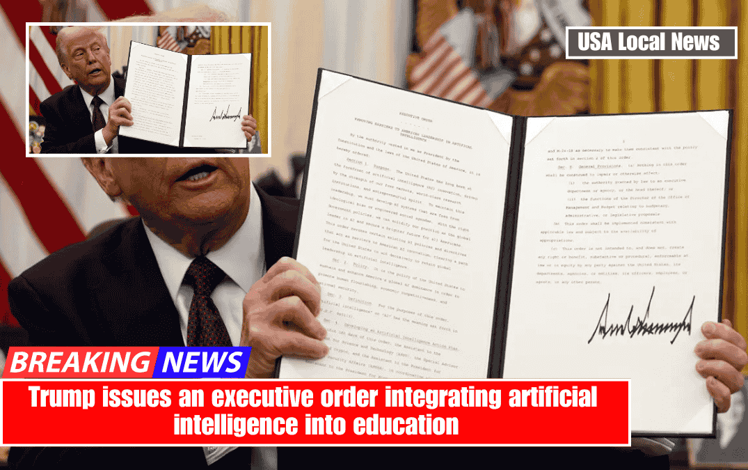 Trump issues an executive order integrating artificial intelligence into education