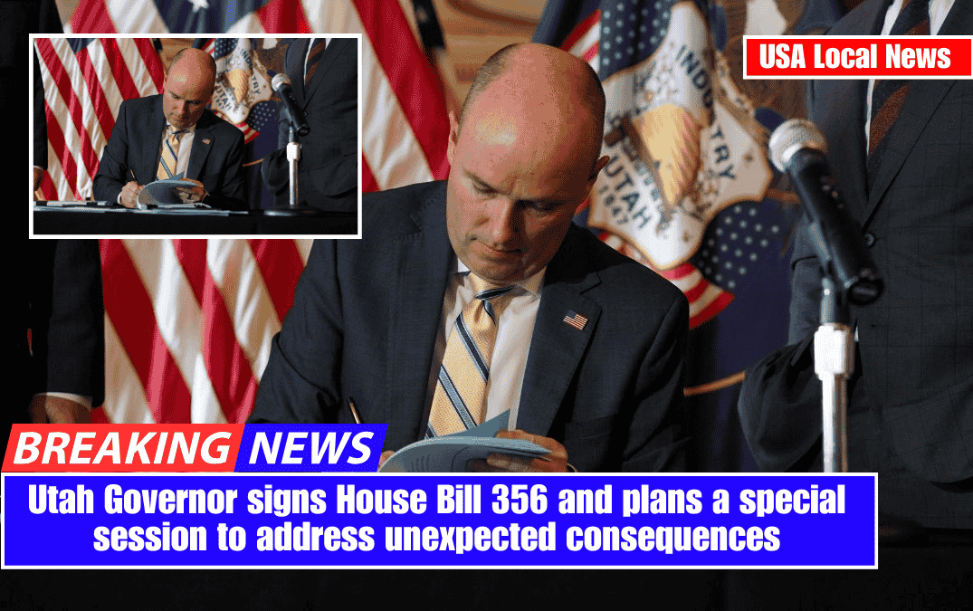 Utah Governor signs House Bill 356 and plans a special session to address unexpected consequences