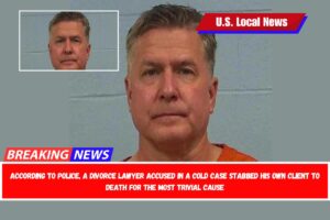 According to police, a divorce lawyer accused in a cold case stabbed his own client to death for the most trivial cause