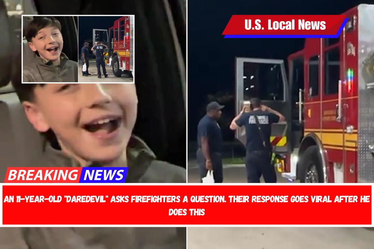 An 11-year-old Daredevil asks firefighters a question. Their Response Goes Viral After He Does This
