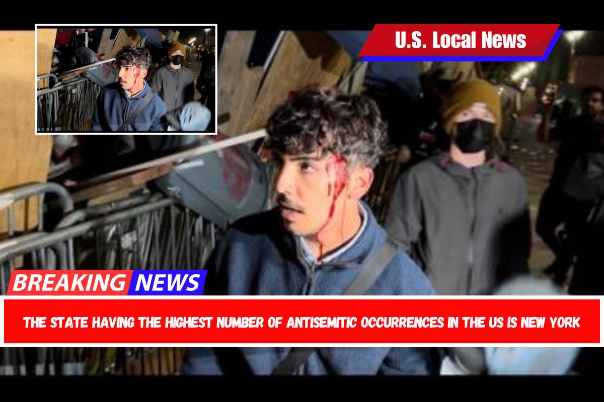 The state having the highest number of antisemitic occurrences in the US is New York