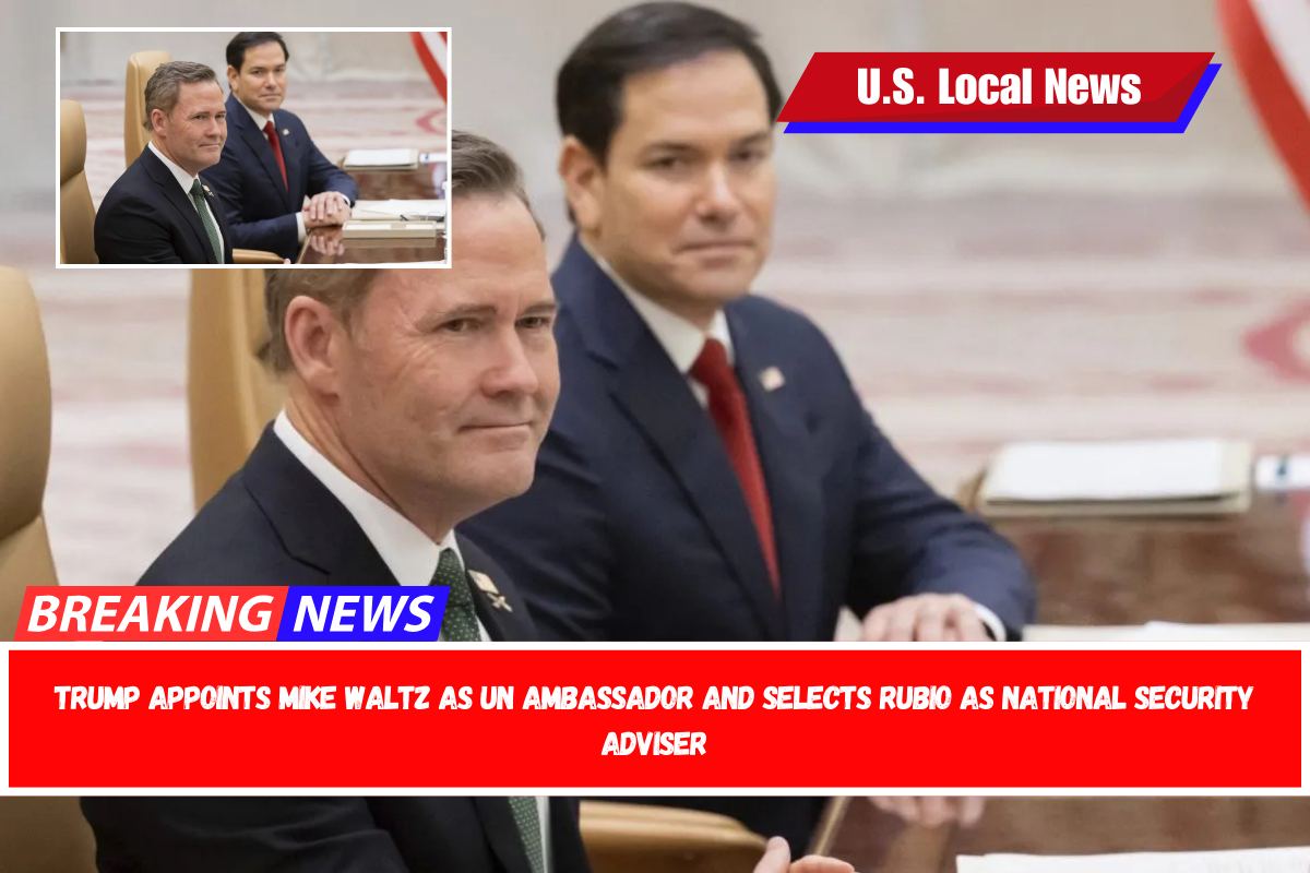 Trump appoints Mike Waltz as UN ambassador and selects Rubio as national security adviser